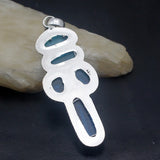 Colorful Dichroic Glass Silver Pendant Necklace for Women Girls Men
