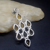 Yellow Citrine Silver Charm Necklace Pendant for Women