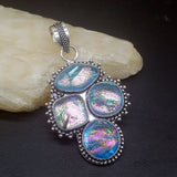 Dichroic Glass Charm Necklace Pendant for Women