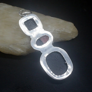 Dichroic Glass Silver Charm Necklace Pendant for Women