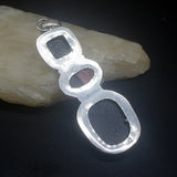 Dichroic Glass Silver Charm Necklace Pendant for Women