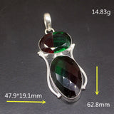 Hermosa Jewelry Dichroic Glass Silver Charm Necklace Pendant