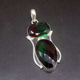 Hermosa Jewelry Dichroic Glass Silver Charm Necklace Pendant