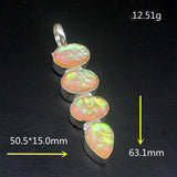 Hermosa Natural Dichroic Glass Charm Necklace Pendant