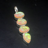 Hermosa Natural Dichroic Glass Charm Necklace Pendant