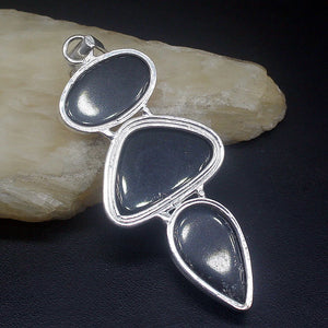 Hermosa Dichroic Glass Silver Charm Necklace Pendant