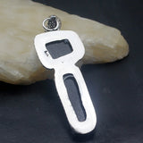 Hermosa Rainbow Dichroic Glass Silver Pendant Necklace