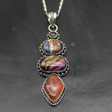 Beautiful Dichroic Glass Pendant Necklace Charm