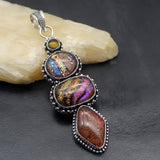 Beautiful Dichroic Glass Pendant Necklace Charm