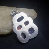 Royal Dichroic Glass Silver Charm Necklace Pendant for Women