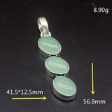 Three-stone Agate Silver Charm Necklace Pendant for Women