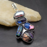 Hermosa Jewelry Dichroic Glass Silver Pendant Necklace Charm DH07