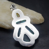 Vintage Dichroic Glass Silver Pendant Necklace Charm DH15