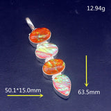 Hermosa Jewelry Hot Dichroic Glass Charm Necklace Pendant