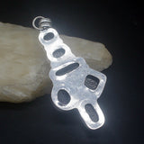 Dichroic Glass Silver Necklace Pendant for Women