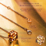 Hermosa Pendant Necklace with Crystals Hypoallergenic 20inch