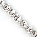 Hermosa Round LavenderAmethyst WhiteTopaz Bracelet For Women HS0077B