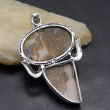 Ocean Jasper Charms Pendant Jewelry Gift 70mm