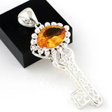 Hermosa Women Jewelry Lucky Orange Key Style Pendant