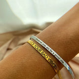 Herringbone Chain Bracelet Engraved Name Personalized Gift