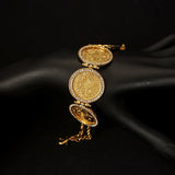 Plated Coin Bracelet Chain for Women Arabic Totem Charm Bracelets