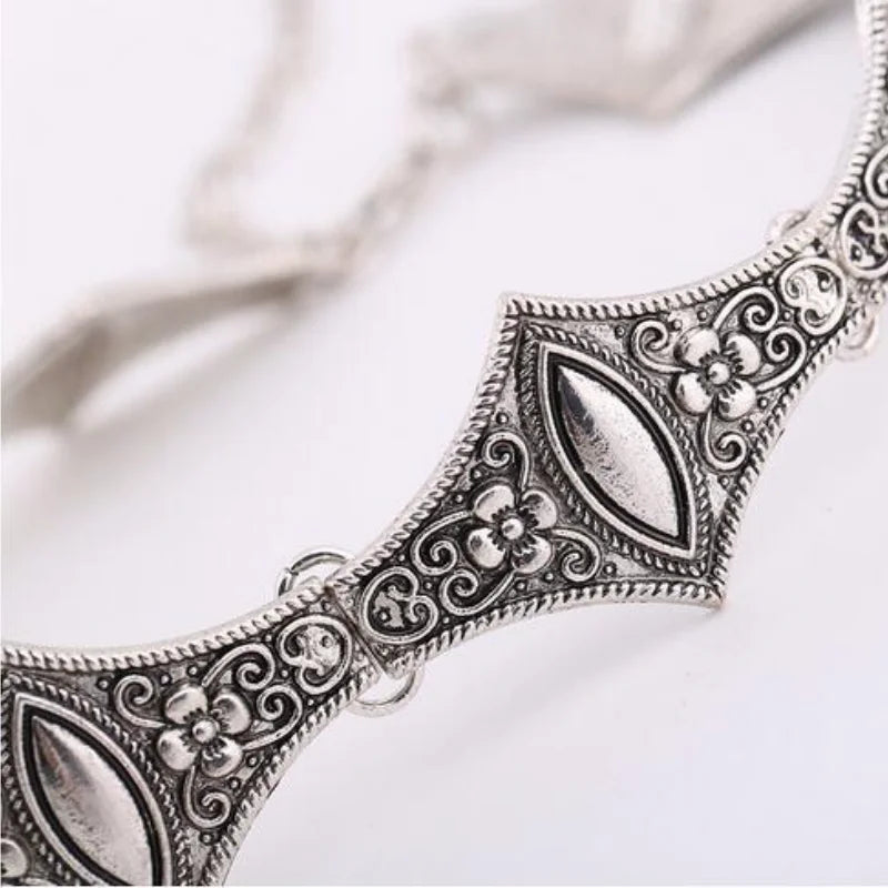 Antique Silver Plate Short Chokers Necklaces for Women
