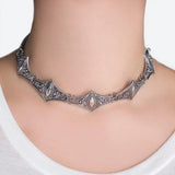 Antique Silver Plate Short Chokers Necklaces for Women
