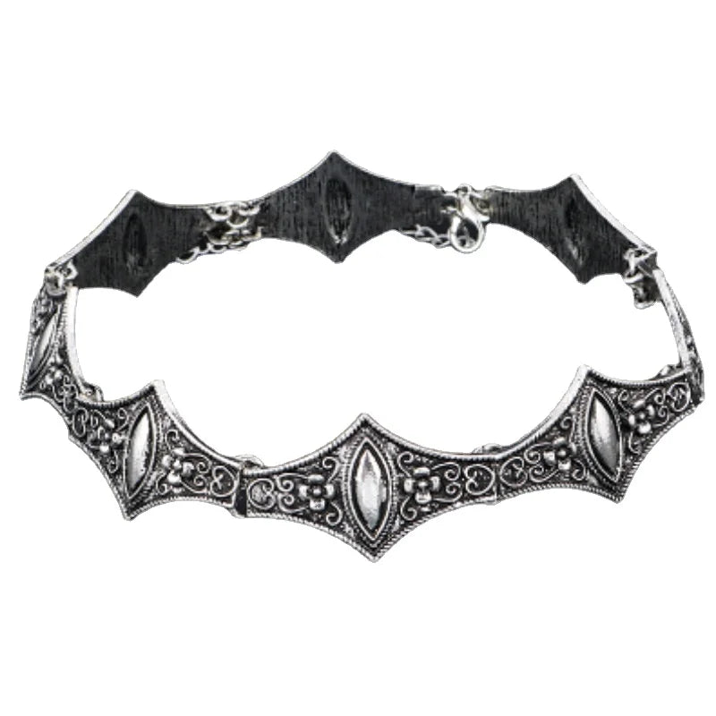 Antique Silver Plate Short Chokers Necklaces for Women