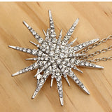Crystal Charm Star Sparking Chain Brooch for Women