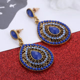 Emerald Crystal Pendant Earrings for Women