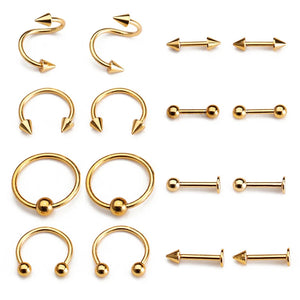 Colorful Titanium Nose Ring Body Clip Hoop Women Septum Piercing Jewelry