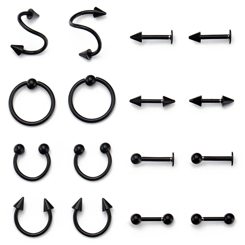 Colorful Titanium Nose Ring Body Clip Hoop Women Septum Piercing Jewelry