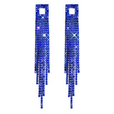 Silver Crystal Tassel Earrings for Wedding Romantic Christmas