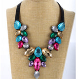 Clear Crystal Rhinestone Choker Necklace with Back Strap