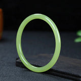 Vintage Hetian Jade Bracelets Carved Gemstone Jewelry Bangles for Men Women