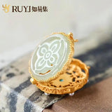Hetian Jade Gray Jade Carved Niche for Buddha Sachet Ball Pendant