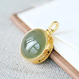 Elegant Hetian Jade Incense Box for Buddha Statue Perfume Bag Pendant