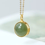 Elegant Hetian Jade Incense Box for Buddha Statue Perfume Bag Pendant