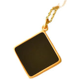 925 Silver Gilded Hetian Dark Jade Necklace Women's Pendant Clavicle Chain