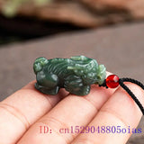 Hetian Jade Pixiu Pendant Necklace Charms Gemstone Amulet Natural Amulets