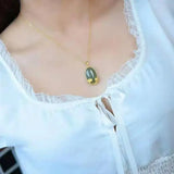 Hetian Jade Prosperous Necklace S925 Sterling Silver Goldfish Lucky Ingot