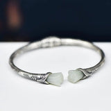 Hetian Jade Silver Bracelet Female S925 Sterling Silver Vintage