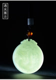 Hetian Yusheng Xiao Long Pendant Xinjiang Jade Zodiac Dragon Sapphire Necklace