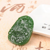 Hetian Yuyu Yusheng Dragon Pendant for Men
