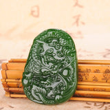 Hetian Yuyu Yusheng Dragon Pendant for Men