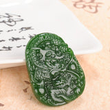 Hetian Yuyu Yusheng Dragon Pendant for Men