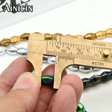 6x8mm Hexagon Barrel Rainbow Beads 5pcs
