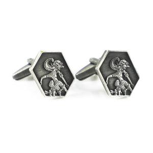 Hexagon Batik Motif Cuff Links Birthday Wedding Father's Gift Cuff Links
