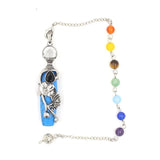 Hexagon Quartz Pendant Dowsing 7 Chakra Healing Pendulum