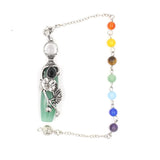 Hexagon Quartz Pendant Dowsing 7 Chakra Healing Pendulum